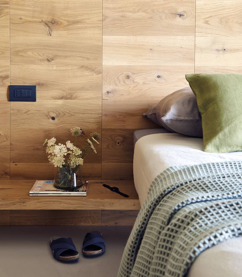 Materiales naturales en el dormitorio